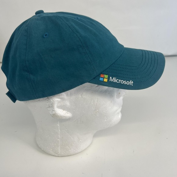 Microsoft Hat Cap Strap Back One Size Blue 1975 Logo Baseball Mens Geek Cotton